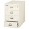 Fireking 4 Drawer, 1 Hr Fire, Vertical, 25" wide for Card Check & Notes Ivory White 4-2536-CIW - alternate 2