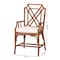 Bali & Pari Emery Marbled Tortoise Natural Rattan Dining Chair, Armchair Style 268-14700-ZORO - alternate 7