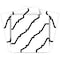 Homeroots 8" X 8" Black and White XL Prism  Peel and Stick Removable Tiles 399919 - alternate 1