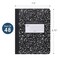 Roaring Spring Case of Black Marble Comp Notebooks, Unruled Blank, 50 sht, 15lb White Paper, 9.75"x7.75", Hard Cover, PK48 77260cs - alternate 4