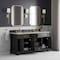 James Martin Vanities Brookfield 72" Double Vanity, Black Onyx, w/ 3 CM Siberian Silestone Top 547-V72-BKO-3SFR - alternate 5