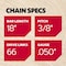 Oregon PowerCut 18 in. Chainsaw Chain 66 links E66 - alternate 7