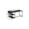 Homeroots 55" Black Wood and Stainless Steel L Shape Computer Desk 723783 - alternate 5
