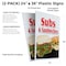Signmission Subs & Sandwiches, Plastic Signs Only 24 Inch x 36 Inch, Corrugated Plastic, 2PK CSB-2436-2PACK-Subs & Sandwiches - alternate 2