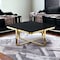 Homeroots 35" Black And Gold Stainless Steel Square Coffee Table 543858 - alternate 7