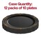 Smarty Had A Party 7.5" Black with Gold Vintage Rim Round Disposable Plastic Appetizer/Salad Plates (120 Plates), 120PK 867BG-CASE - alternate 6