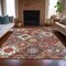 Homeroots 3' X 5' Rust Lavender And Ivory Southwestern Washable Indoor Outdoor Area Rug 632275 - alternate 7