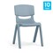 Flash Furniture Plastic Stacking School Chairs with 12 in Seat Height in Dusty Blue, 10PK 10-YU-YCX-001-DSTYBL-GG - alternate 10