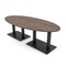 Skutchi Designs Oval Conference Table With Power Unit, 48 in W, 96 in L, Brown HAR-OVL-48X96-DOU.BK-H3041-NA - alternate 1