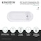 Kingston Brass 66-Inch Acrylic Oval Double Ended Freestanding Tub with Drain and Anti-Skid Surface VTDR662723C310 - alternate 4