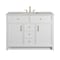 James Martin Vanities Bellshire 48" Single Vanity, Bright White w/ 3 CM Eternal Jasmine Pearl Silestone Top 660-V48-BW-3EJP - alternate 1