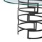 Homeroots 48" Clear And Black Glass And Iron Pedestal Base Round Top Dining Table 569429 - alternate 8