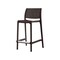 Homeroots Set of Four 26" Brown Faux Rattan Heavy Duty Plastic Low Back Outdoor Counter Height Bar Chairs 565351 - alternate 1