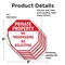 Signmission Private Property No Trespassing No, 6 inch X 6 inch, Vinyl Decal, 5PK OC-D-5PACK-6-140 - alternate 4