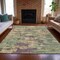 Homeroots 10' X 14' Sage Gray And Plum Abstract Washable Indoor Outdoor Area Rug 630908 - alternate 5