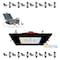 Nuwatt 4 Inch 2 Hour Black Square Fire Rated Recessed Lighting, Wafer LED Lights 2700K-5000K, 900LM, 12PK NW-P-SQDL-4-12W-5CT-FR-BLK-12P - alternate 1