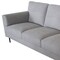 Homeroots 84" Light Gray Linen Sofa With Black Legs 491331 - alternate 5