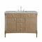 James Martin Vanities Kinnsden 48" Single Vanity, Weathered Oak w/ 3 CM Victorian Silver Silestone Top D680-V48-WTO-3VSL - alternate 1