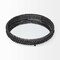 Homeroots 21in Matte Black Wood With Bead Mirrored Glass Bottom Round Tray 376030 - alternate 4