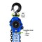 Tractel Lever Chain Hoist, 3,000 lb Load Capacity, 30 ft Hoist Lift, 1.2 in. Hook Opening 19683 - alternate 6