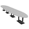Skutchi Designs Oval Conference Table With Power, 48 in W, 264 in L, Grey HAR-OVL-48X264-DOU.BK-U779-NA - alternate 1