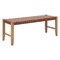 Homeroots 48in Brown Faux Leather and Solid Wood Upholstered Bench 668865 - alternate 6