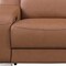 Homeroots 129" Chestnut Italian Leather Reclining USB Sofa 632889 - alternate 5