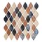 Andova Tiles Plume 2.25" x 1.25" Glass Novelty Mosaic Wall Tile ANDPLU513 - alternate 1