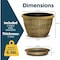 Lifemaster 10-Inch Whiskey Barrel Planters, Durable Plastic Pots with Drainage and Saucer, 2PK LMPBP2GOD2 - alternate 4