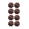 Homeroots 1.5" X 1.5" X 1.5" Glossy Pink Silver And Red Knobs, 8PK 321654 - alternate 1