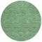 Homeroots 8' Sage Fern Green And Peach Round Geometric Washable Indoor Outdoor Area Rug 615232 - alternate 4