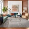 World Rug Gallery Distressed Bohemian Stripes Washable Non Slip Area Rug 5 ft x 7 ft Beige WR76BEIGE5X7 - alternate 7