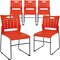 Flash Furniture Orange Plastic Stack Chair, PK5 5-RUT-2-OR-GG - alternate 1