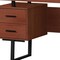 Homeroots 60" Brown and Black Wood and Metal Sled Computer Desk With Three Drawers 489916 - alternate 4