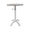 Homeroots 22" White Solid Wood and Metal Height Adjustable Round Pedestal End Table 632720 - alternate 6