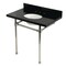 Kingston Brass 36-Inch Black Granite Console Sink with Stainless Steel Legs, 8-Inch, 3-Hole KVPK36K86ST - alternate 1