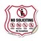 Signmission No Soliciting Shield Sign No Politics Ma, 6 inch X 6 inch, Vinyl Decal, 2PK SHI-D-2PACK-6-403 - alternate 1