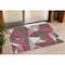 Homeroots 3' X 5' Burgundy Pink And Charcoal Geometric Washable Indoor Outdoor Area Rug 600354 - alternate 1