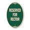 Signmission Reserved for Rector, 12 Inch X 18 Inch Architectural Oval, Heavy Gauge Aluminum A-OV-G-1218-23177 - alternate 1