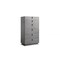 Homeroots 30" Grey Manufactured Wood + Solid Wood Stainless Steel Six Drawer Chest 491544 - alternate 3