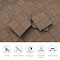 Edendirect 1 ft. x 1 ft. Wood-Plastic Composite Interlocking Deck Tile in Walnut Taupe 20 sq. ft./Box ED-W2805P205357 - alternate 6