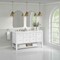 James Martin Vanities Breckenridge 60 in. Double Vanity, Bright White, w/ 3 CM White Zeus Quartz Top 330-V60D-BW-3WZ - alternate 4