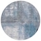 Homeroots 8' Blue Gray And Ivory Round Abstract Washable Indoor Outdoor Area Rug 603613 - alternate 8
