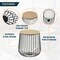 Leisuremod Round 15 in W, 16 in L, Manufactured Wood/Steel, Natural Wood RTBL-15NW - alternate 6