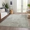 Homeroots 3' X 5' Linen Abstract Washable Indoor Outdoor Area Rug 608238 - alternate 6