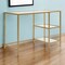 Homeroots 42" Clear and Gold Glass and Metal Computer Desk 516427 - alternate 3