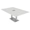 Skutchi Designs Rectangle Conference Table With Power Unit, 48 in W, 84 in L, White HAR-REC-48X84-DOU-WA7976-ESIL - alternate 1