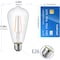 Energetic Lighting ST19 LED Filament Light Bulb, 60-Watt Equivalent Non-Dimmable, 2700K, 4PK YGA16C09-927-4P - alternate 3