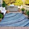 Homeroots 9' X 12' Blue Aqua And Ivory Abstract Washable Indoor Outdoor Area Rug 631237 - alternate 5