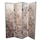 Homeroots 84" Bronze Fabric Folding Four Panel Screen Room Divider 274721 - alternate 3
